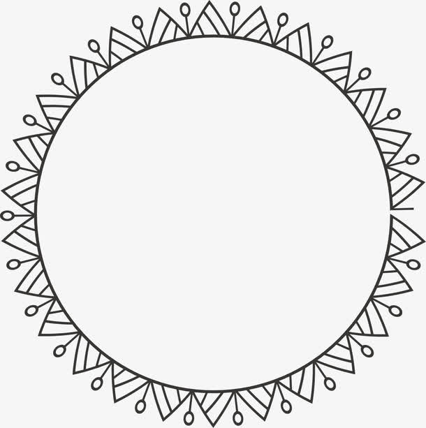 花纹矢量圆圈免抠
