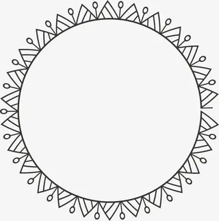花纹矢量圆圈免抠