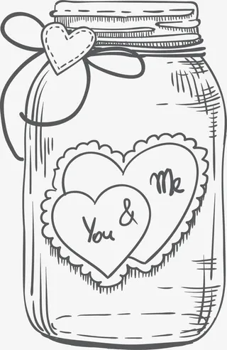 手绘储物瓶免抠