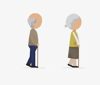 矢量老人素材图片免抠