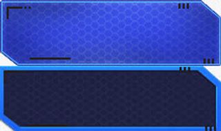 蓝色光效游戏标签免抠