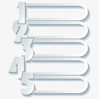 边框 立体 白色 数字边框 分免抠