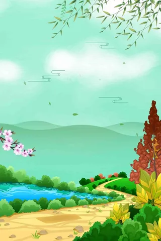 中国风简约清明节二十四节气海报高清