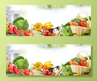 蔬菜梦幻白色海报背景高清