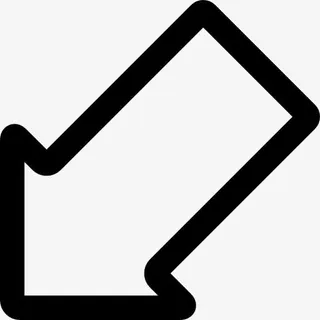 下左箭头的轮廓图标免抠