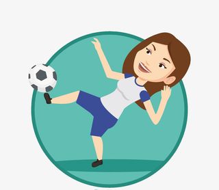 矢量扁平化中国女足免抠