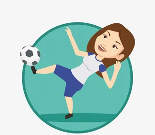 矢量扁平化中国女足免抠