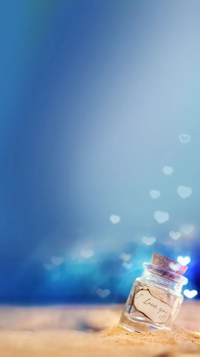 爱心许愿瓶H5背景高清