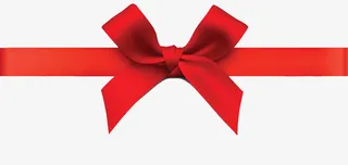 红色蝴蝶结PNG素材免抠