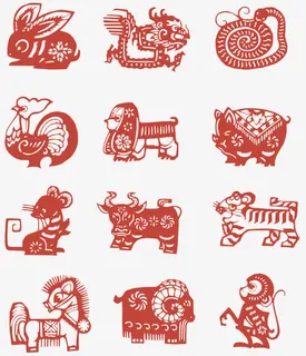 剪纸十二生肖免抠