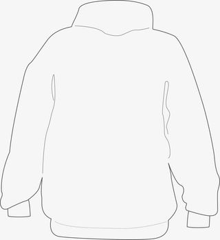 矢量长袖服装背面图免抠