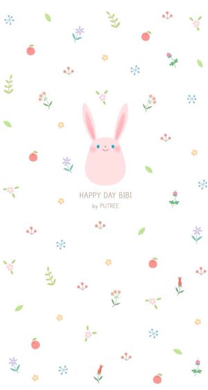 清新简约兔子小草免抠