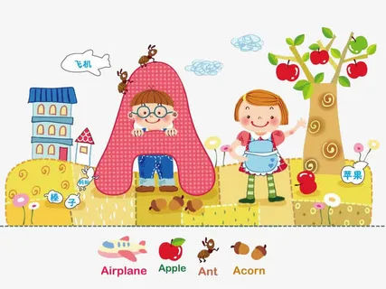 识英语卡片之字母A免抠