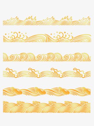 中国风祥云海浪png免扣元素免抠