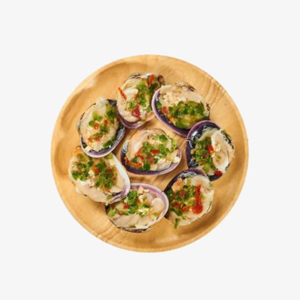 蒜蓉粉丝天鹅贝实拍图免抠