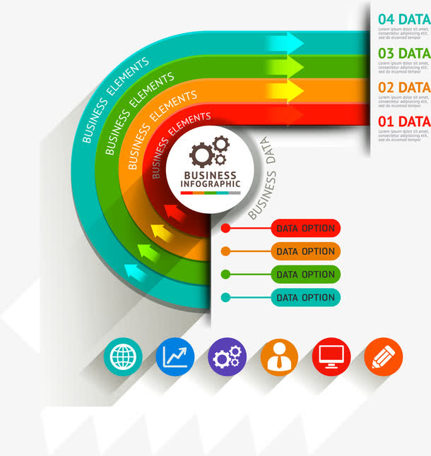 商务信息图表示意图免抠