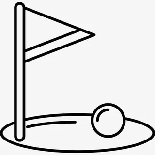 高尔夫球标志图标免抠