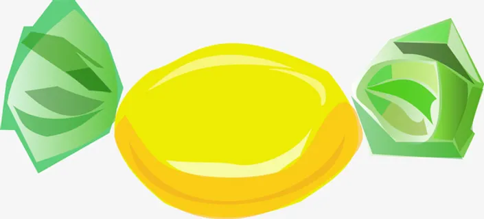 圣诞节黄色糖果元素免抠