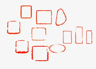 各种形状印章免抠