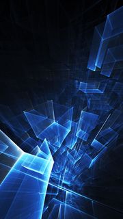 蓝色立体几何光影H5背景高清