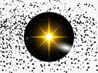 星星金色矢量图免抠