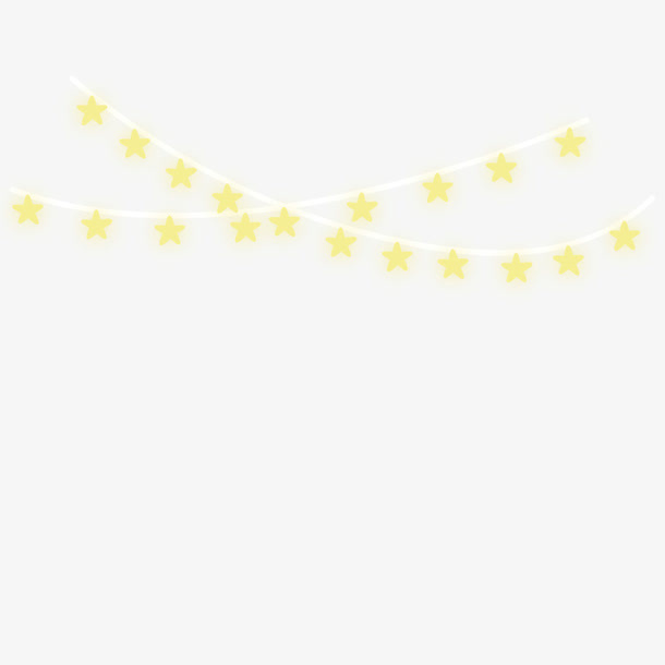 星形彩灯免抠