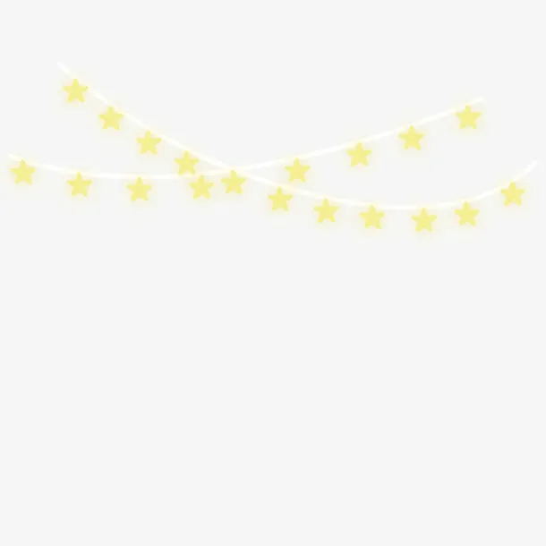 星形彩灯免抠