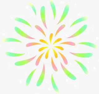 彩色渐变光效花纹装饰免抠