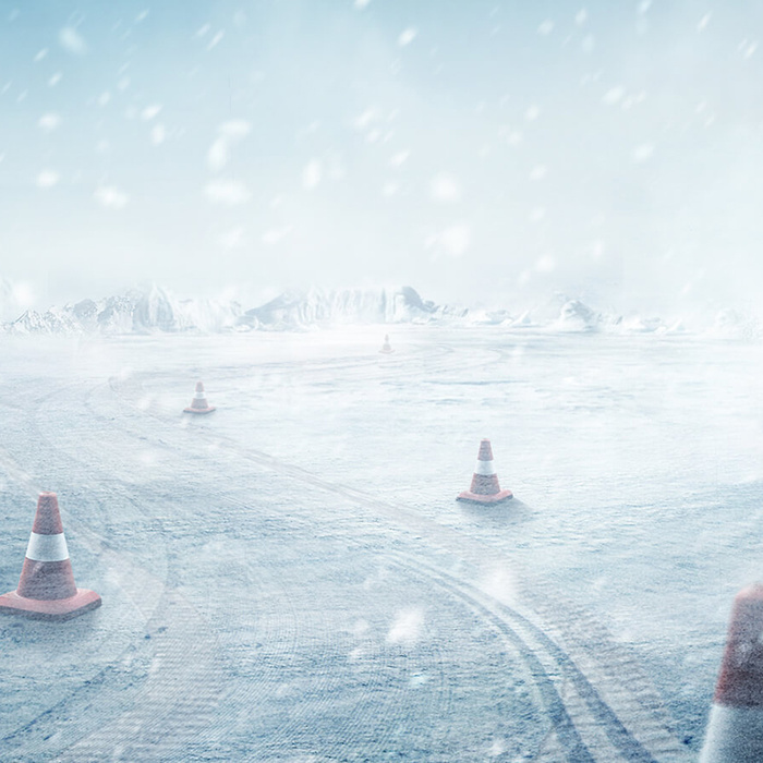 雪中小路背景高清