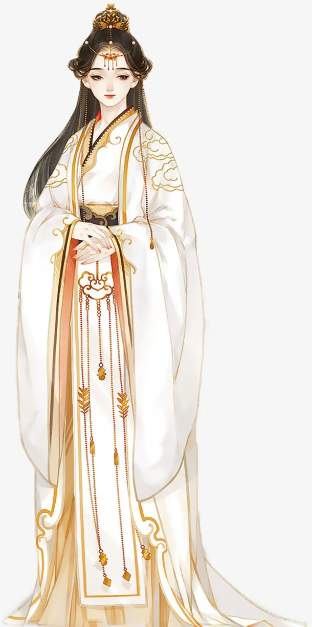 古装插画美女免抠