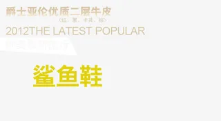 爵士亚伦二层牛皮鲨鱼鞋免抠