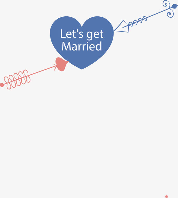 丘比特箭浪漫情人节花卉边框素材免抠