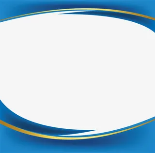 蓝色科技波浪边框免抠