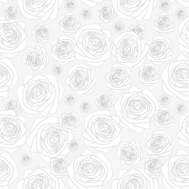 素描玫瑰花纹免抠