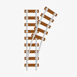 铁路轨道设计矢量素材免抠