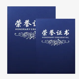 磨砂烫金获奖证书免抠