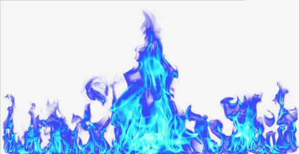 卡通手绘蓝色的火焰免扣png免抠