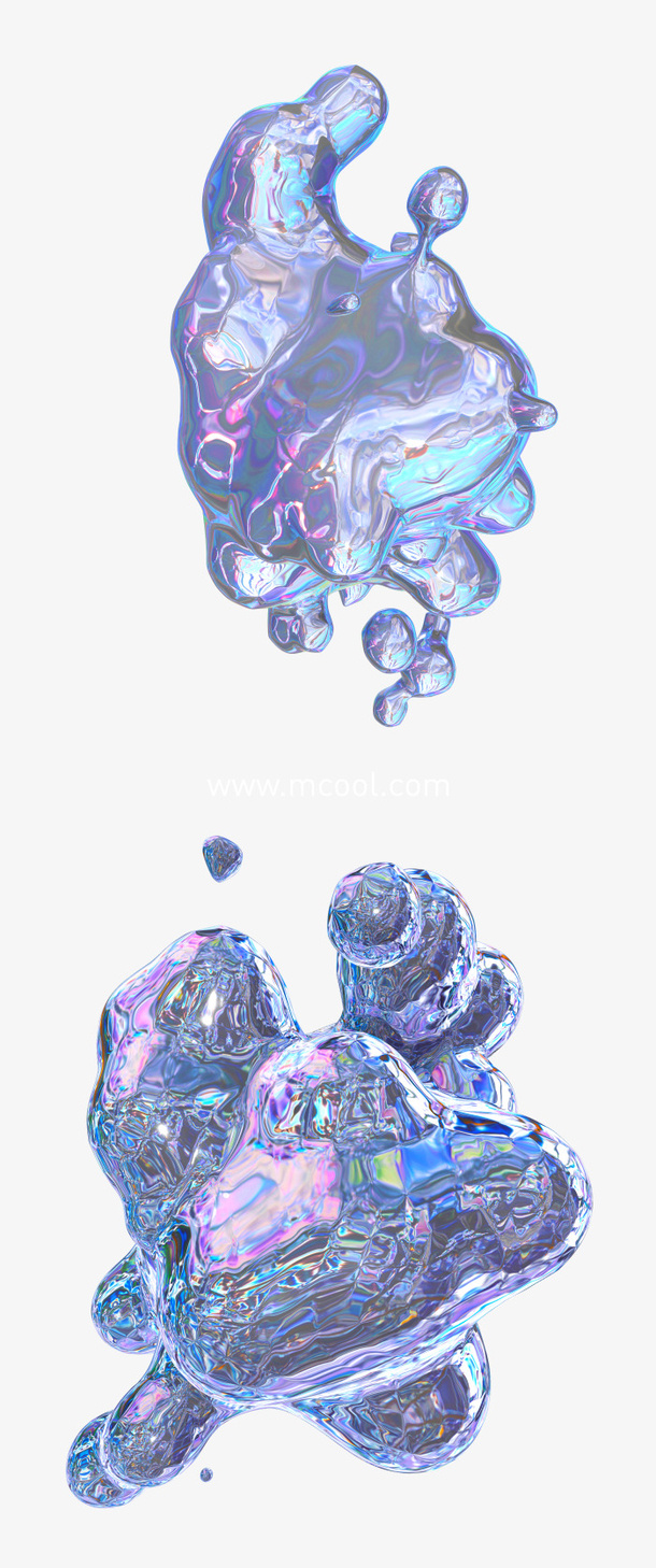 C4D抽象彩虹元素免抠