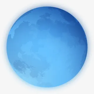 手绘蓝色月亮免抠图免抠 手绘蓝色月亮免抠图免抠