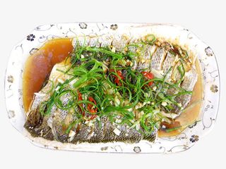 清蒸海鲈鱼免抠