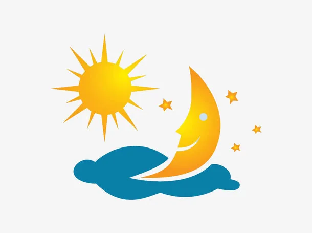 太阳和月亮免抠