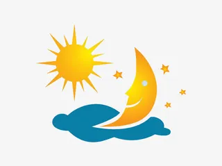 太阳和月亮免抠