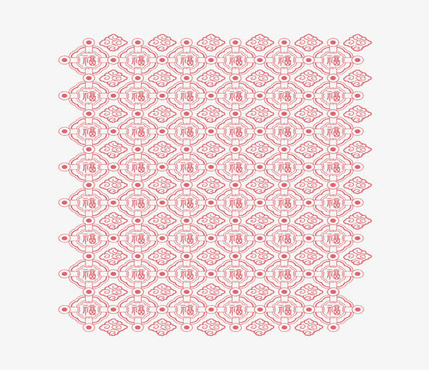 红色福字底纹免抠
