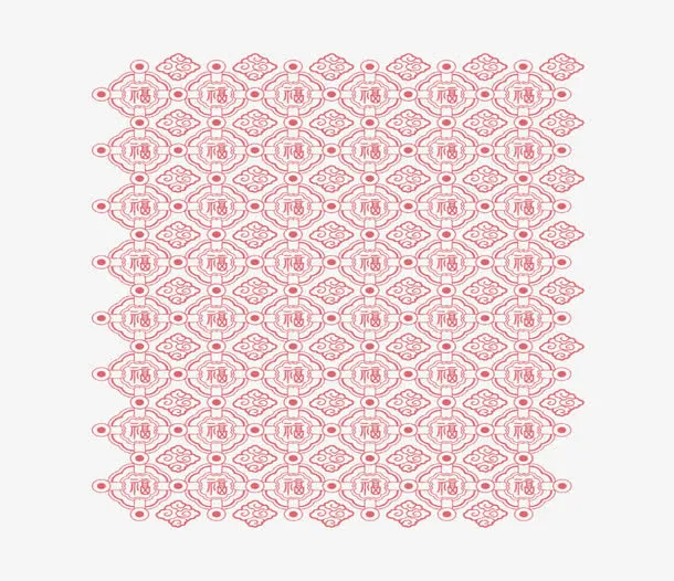 红色福字底纹免抠