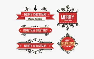 红黑色丝带装饰纹理免抠