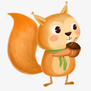 可爱小动物小松鼠元素免抠