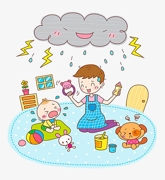 卡通哭泣的婴儿免抠