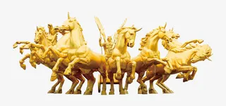 金色战马免抠