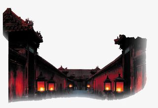 水墨画中国风江南人家免抠