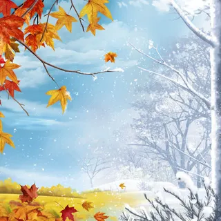秋冬美景免抠